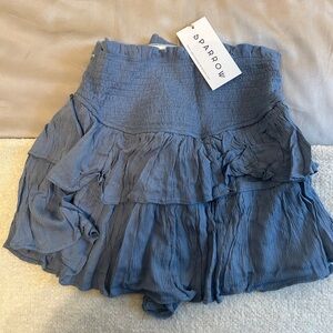 Blue Evelyn ruffle skirt